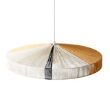 HKliving Pendant Rope Lamp Black Stroke