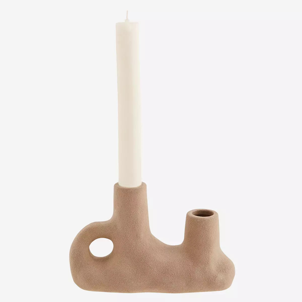 Stoneware Vase / Candle Holder With Double Opening Madam Stoltz